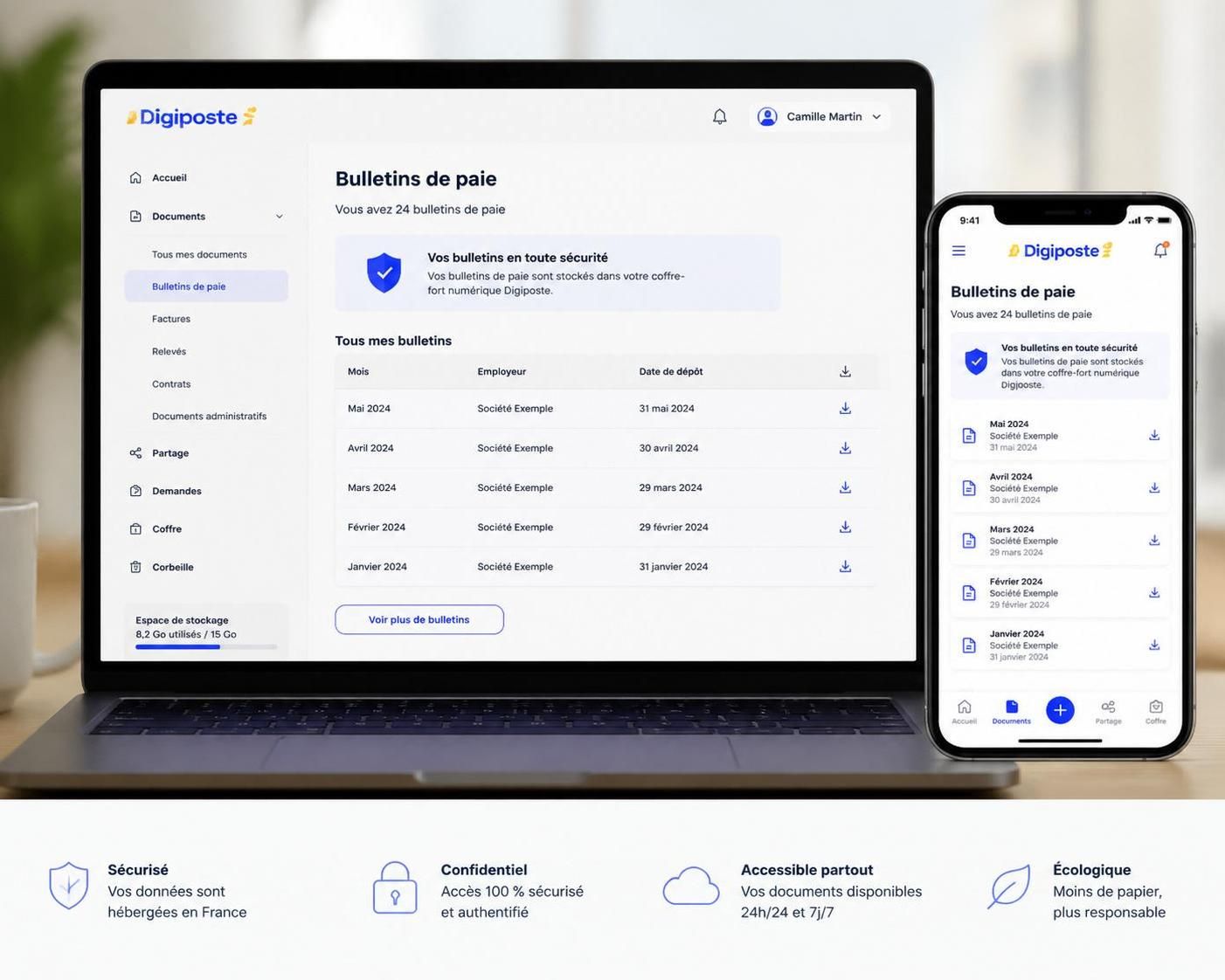 centralisez facilement tous vos bulletins de paie en ligne avec digiposte, pour un accès sécurisé, rapide et simple à vos documents essentiels.