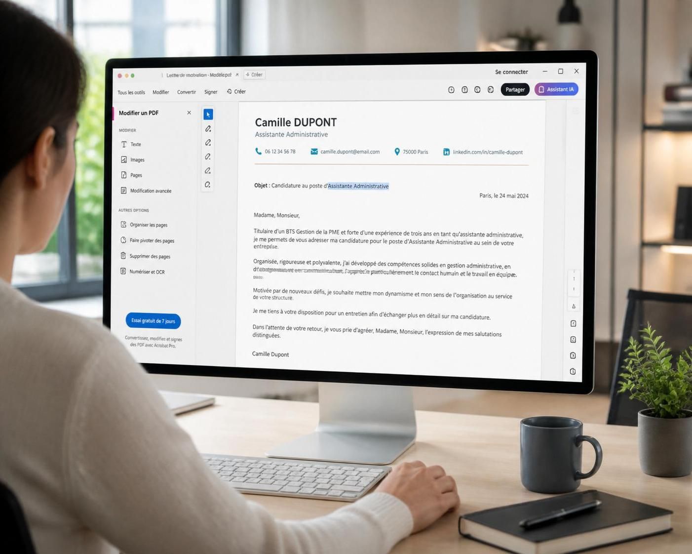 téléchargez gratuitement un exemple de lettre de motivation simple au format pdf, facile à personnaliser pour vos candidatures.