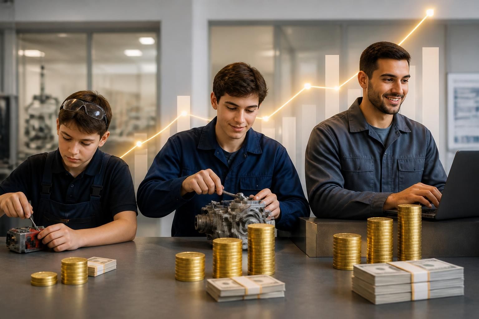 découvrez le montant net du salaire d'un apprenti en 2026, détaillé selon l'âge et les critères légaux applicables.