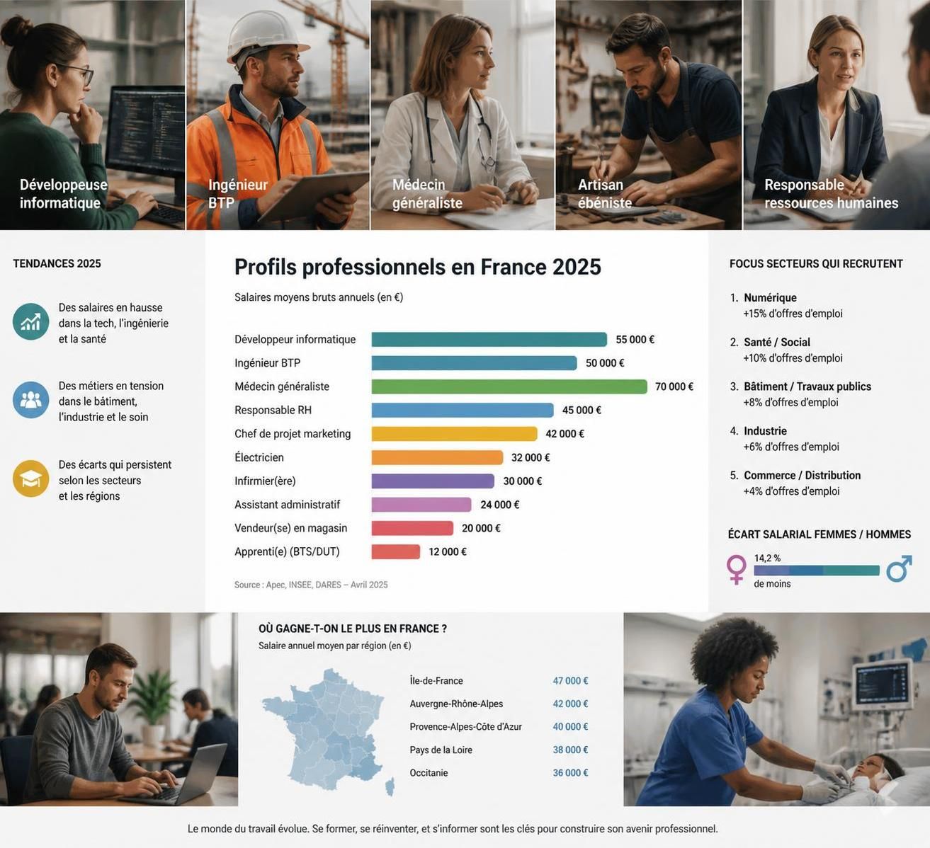 découvrez le salaire moyen en france en 2025 : chiffres brut et net mensuel, comparaison entre cadres et fonction publique, pour mieux comprendre les tendances rémunératoires.